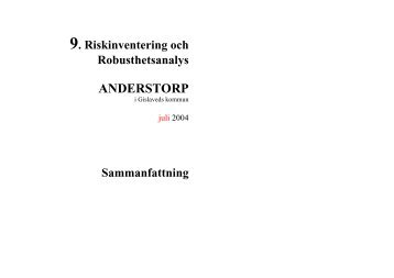 Riskanalys sammanfattning Anderstorp.doc - Gislaveds kommun