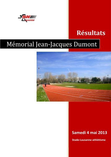 Mémorial J-J Dumont - Stade-Lausanne athlétisme