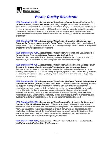 Power Quality Standards (for the web) - Xitizap