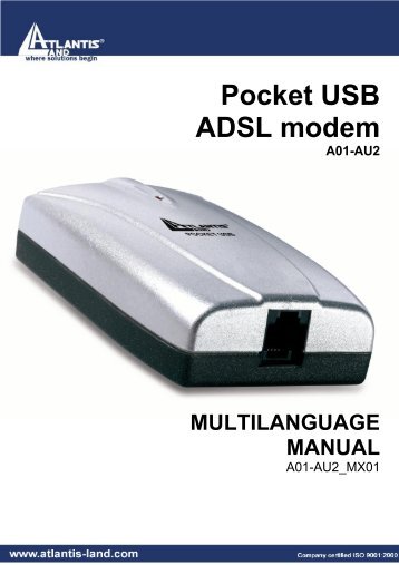 Pocket USB ADSL modem - Atlantis Land