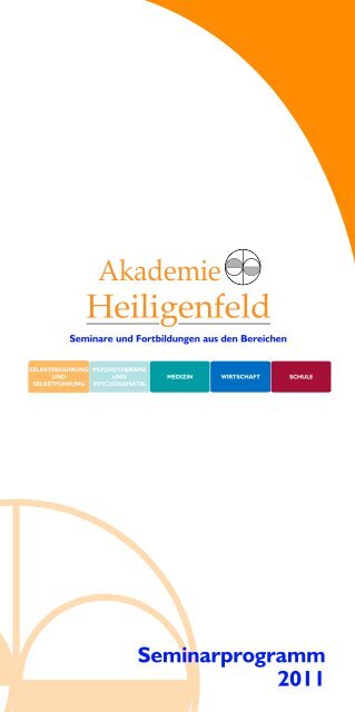 Seminarprogramm 2011 - Akademie Heiligenfeld
