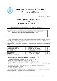 Delibera regolamento IMU - Comune di Senna Comasco