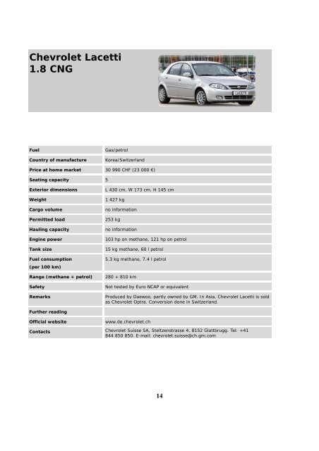 Gas Vehicle Guide