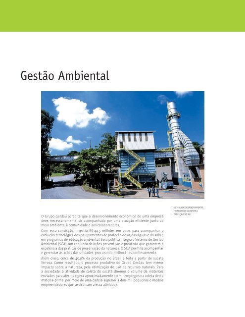 RelatÃ³rio Social e Ambiental 2004 - Gerdau