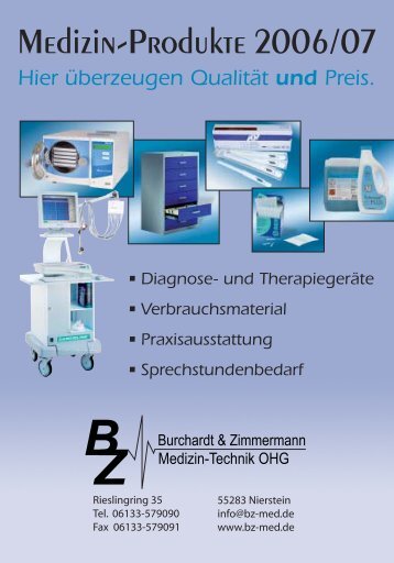 Medizin-Produkte 2006/07 - bei BZ Medizin-Technik