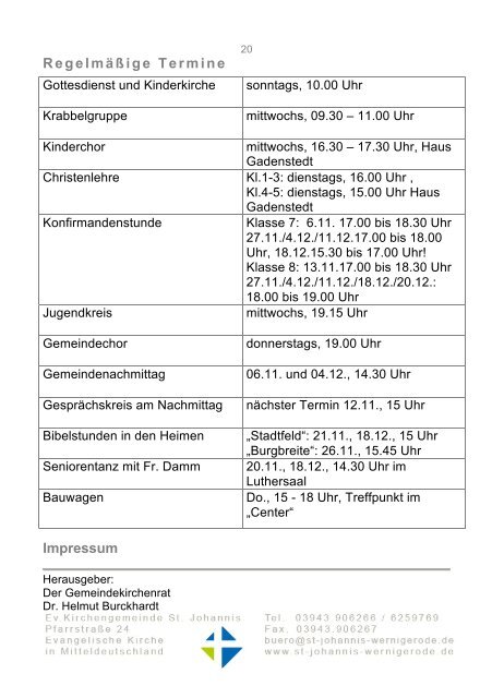 Gemeindebrief fÃ¼r November und Dezember 2013 - St. Johannis ...