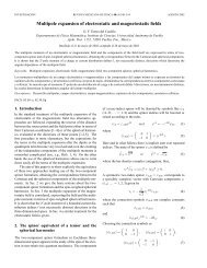 Multipole expansion of electrostatic and magnetostatic ... - E-journal