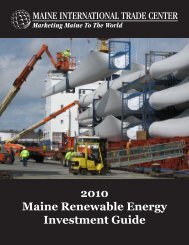 2010 Maine Renewable Energy Investment Guide