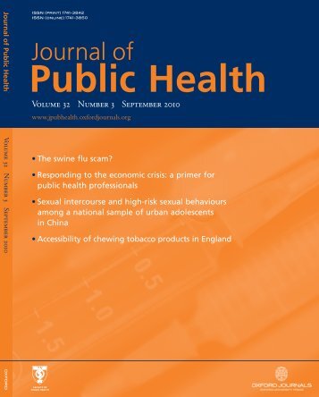 Front Matter (PDF) - Journal of Public Health - Oxford Journals