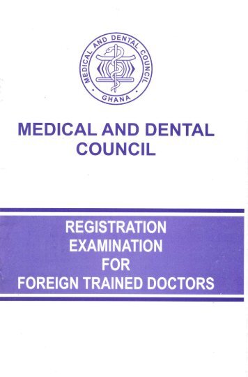 Registration Examination.pdf - Medical & Dental Council Ghana