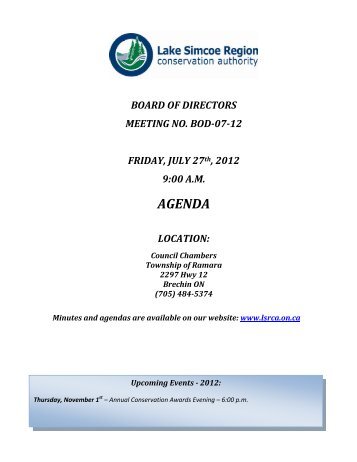 agenda_2012_july _revised.pdf - Lake Simcoe Region ...