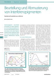 Beurteilung und Abmusterung von Interferenzpigmenten