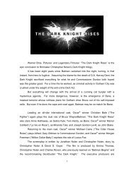 The Dark Knight Rises – Production Notes - I Watch Mike