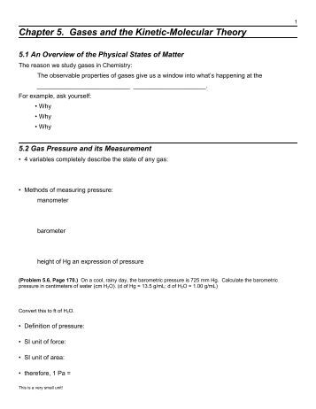 Worksheets Kinetic Molecular Theory Worksheet gas laws review 1 use the kinetic molecular theory to explain gases and cribme