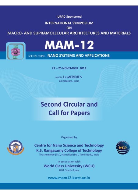 Second Circular - MAM-12 - KSR College of Technology