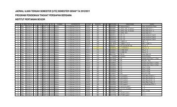 Jadwal Ujian - Web Asrama TPB-IPB