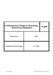 Autonomous Regulation R 2008 - KSR College of Technology