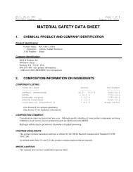 MATERIAL SAFETY DATA SHEET - Reed & Graham, Inc.