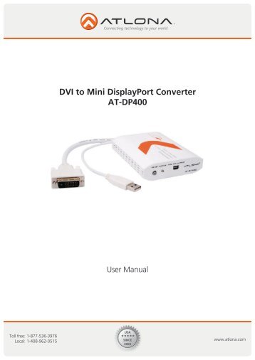 DVI to Mini DisplayPort Converter AT-DP400 - Atlona