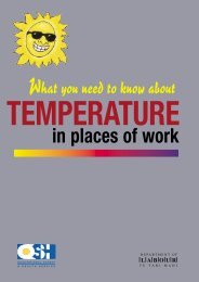 Temperature in Places of Work - Health and Safety - Department of ...