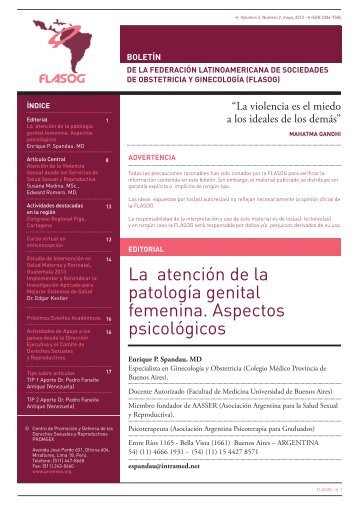 La atención de la patología genital femenina. Aspectos psicológicos