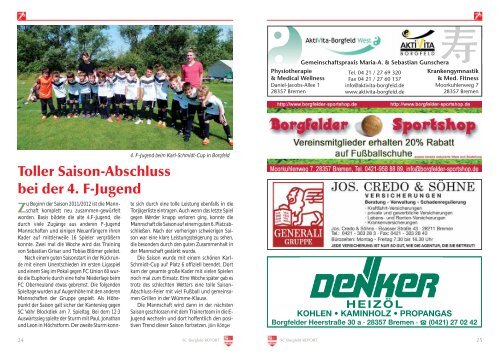 TURN- UND SPORTVEREIN BORGFELD VON ... - SC Borgfeld e.V.