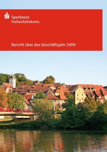 S Sparkasse Hohenlohekreis Bericht über das Geschäftsjahr 2009