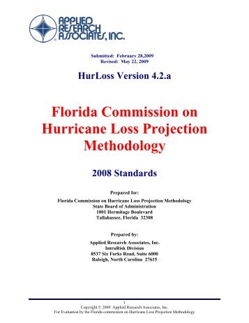 2008 Model Submission - Florida State Board of Administration