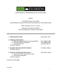 Agenda and Meeting Material - Florida State Board of Administration