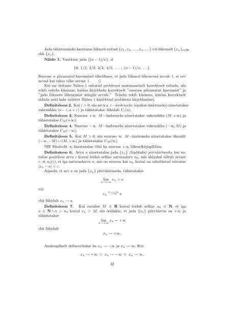 Matemaatiline analüüs I