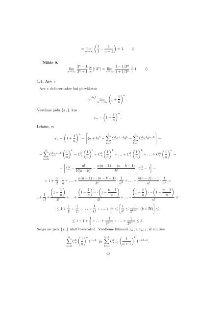 Matemaatiline analüüs I