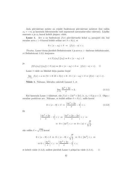 Matemaatiline analüüs I