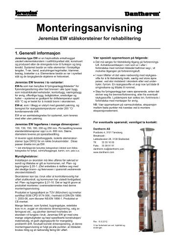 EW monteringsanvisning - Dantherm