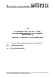 I = Q von der Integration zur Inklusion = QualitÃ¤t. Verbindliche ...