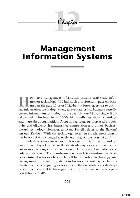 Management Information Systems