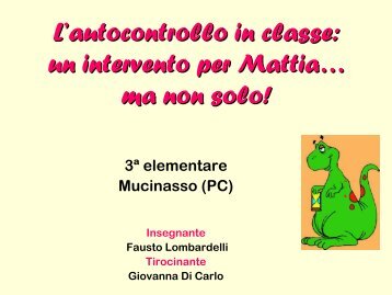 L'autocontrollo in classe - USP di Piacenza