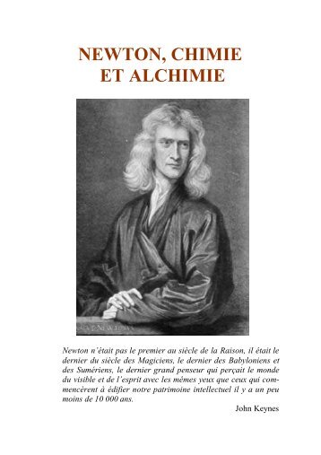 NEWTON, CHIMIE ET ALCHIMIE - Chimie du temps qui passe