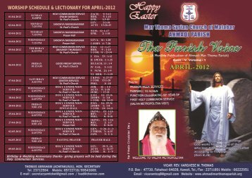 worship schedule & lectionary for april-2012 - Ahmadi Marthoma ...