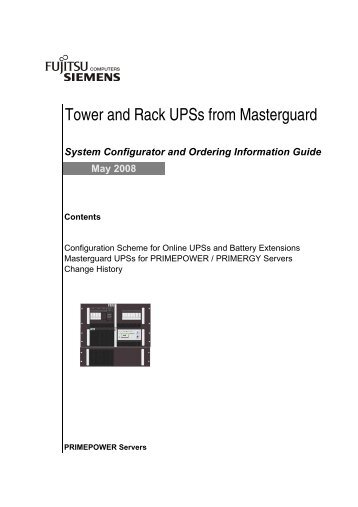 Tower and Rack UPSs from Masterguard