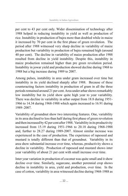 Instability in Indian Agriculture - NCAP