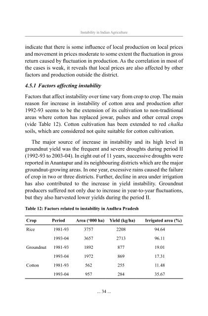 Instability in Indian Agriculture - NCAP