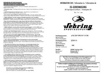 EG-GENEHMIGUNG - Sebring Technology