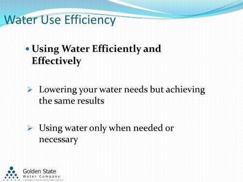 PRESENTATION NAME - Golden State Water Company