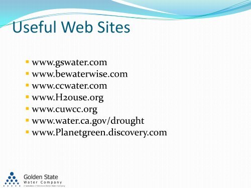 PRESENTATION NAME - Golden State Water Company