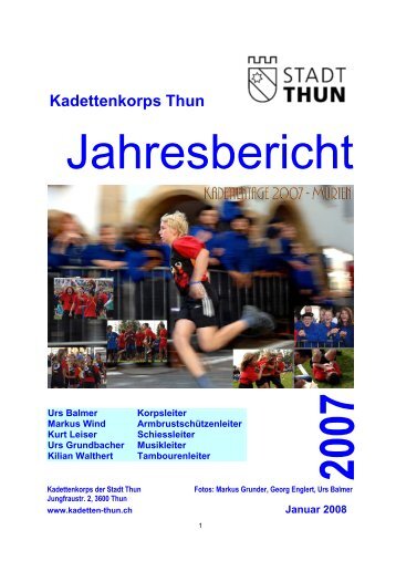 Jahresbericht 2007 - bei den Kadetten Thun