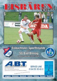 4. Ausgabe - Heimspiel gegen SG Bad Breisig -  Eisbachtaler ...