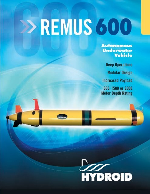 Remus 600 Autonomous Underwater Vehicle