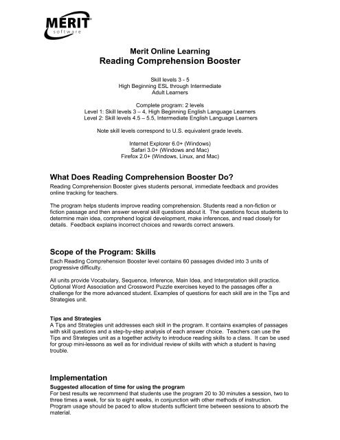 Reading comprehension 2nd grade online