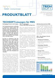iFactory MES - Techsoft Datenverarbeitung GmbH