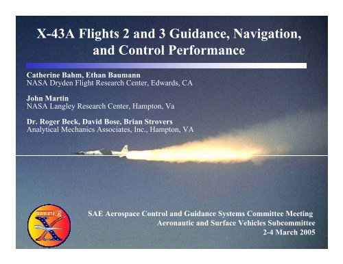 X 43a Flights 2 And 3 Gnc Performance Acgsc Org